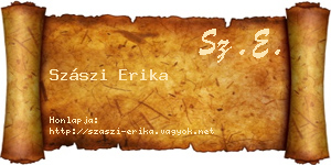 Szászi Erika névjegykártya